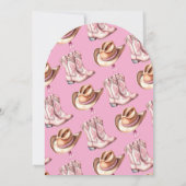 1st Rodeo Birthday Pink Girls First Birthday 招待状 (裏面)