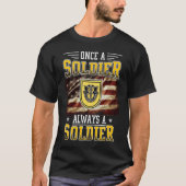 1st Special Forces Group Veteran Always a Soldier  Tシャツ (正面)