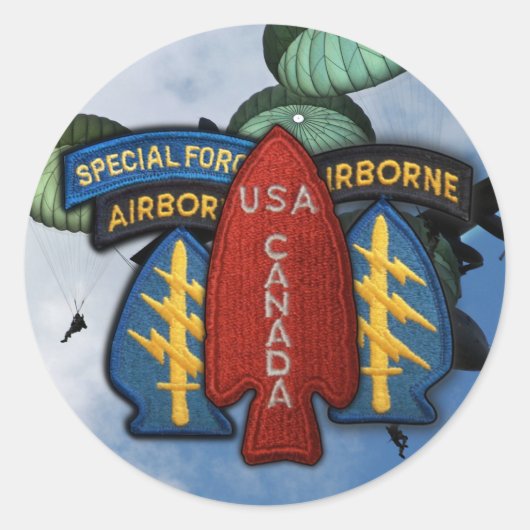 1st Special Service Force 1st SSF SF SFGパッチ ラウンドシール (正面)