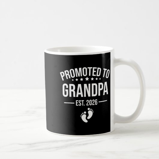 1st Time Grandpa Est 2026 New First Grandpa 2026  コーヒーマグカップ (右)