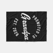 1st Time Grandpa Est 2026 New First Grandpa 2026  フリースブランケット (正面(横))