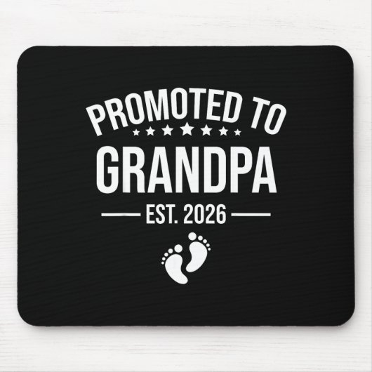 1st Time Grandpa Est 2026 New First Grandpa 2026  マウスパッド (正面)