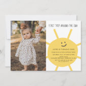 1st Tripザのまわりにサン誕生日写真 招待状 (正面)