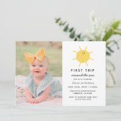 1st Trip日のまわりに1stバースデーフォト 招待状 (スタンド正面)