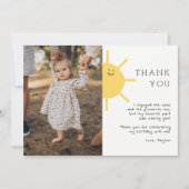 1st Trip The Sunのまわりに Photo Thank You サンキューカード (正面)