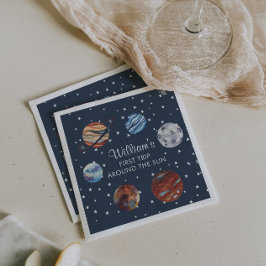 1st Trip Water Color Outer Space誕生日 スタンダードカクテルナプキン