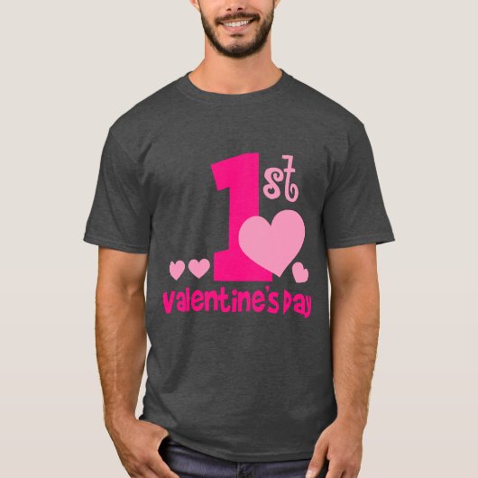 1st valentine day darkベーシックなメンズシャツ tシャツ (正面)