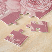1st Valentine's Day Teddy Bear Bow Floral Motifs  ジグソーパズル (側面)