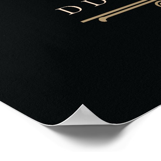 1st Wedding Anniversary || Elegant ポスター (角)