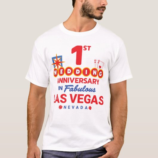 1st+Wedding+Anniversary+Fabulous+Las+Vegas+Couple Tシャツ (正面)