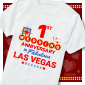 1st+Wedding+Anniversary+Fabulous+Las+Vegas+Couple Tシャツ