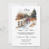 1st Wedding Anniversary Winter Landscape Romantic セーブザデート (正面)