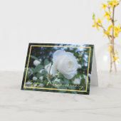 1st Wedding Anniversary Wishes White Rose Elegant カード (黄色い花)