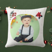 1st Xmas Candy Cane Gingerbread Photo  クッション