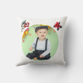 1st Xmas Candy Cane Gingerbread Photo  クッション (裏面)