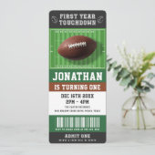 1st Year Touchdown Football Birthday Party Ticket 招待状 (スタンド正面)