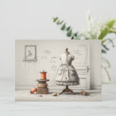 1thバースデーアトリエブラック&ホワイトスタイル 招待状 (スタンド正面)