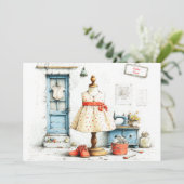 1thバースデーアトリエブラック&ホワイトスタイル 招待状 (スタンド正面)