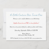 1thバースデーアトリエブラック&ホワイトスタイル 招待状 (裏面)