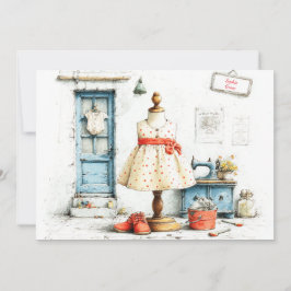 1thバースデーアトリエブラック&ホワイトスタイル 招待状