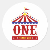 1thバースデーカスタムサーカステーマシール ラウンドシール (正面)