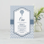 1thバースデーグレーホットエアバルーンパーティー 招待状 (スタンド正面)