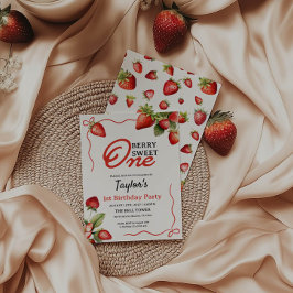 1thバースデーストロベリー招待状 招待状