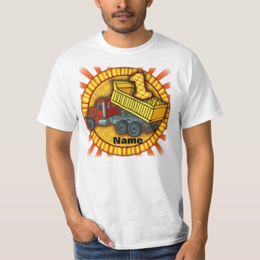1thバースデーダンプトラック誕生日カスタムTシャツ Tシャツ (正面)