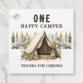1thバースデーハッピーキャンパー子供の誕生日パーティー フェイバータグ (正面)