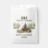 1thバースデーハッピーキャンパー子供の誕生日パーティー フェイバーバッグ (正面)