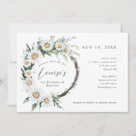 1thバースデーバプテスマデイジーリース 招待状