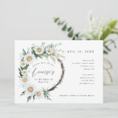 1thバースデーバプテスマデイジーリース 招待状 (スタンド正面)