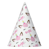 1thバースデーパステルユニコーンワン パーティーハット (左)