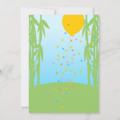 1thバースデーパンダベアファミリーパーティの招待状 招待状 (裏面)