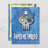 1thバースデーパーティーパイレーツテーマ ポストカード (正面/裏面)