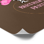 1thバースデーパーティーロデオ女性のカーボーイ ポスター (角)