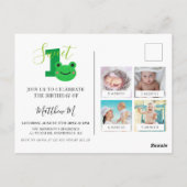 1thバースデーフロッグプレイドパーティの招待状 ポストカード (裏面)