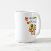 1thバースデーマウスネズミ子どもの誕生日 コーヒーマグカップ (正面右)