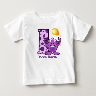 1thバースデーモンスタカスタムーベビーTシャツ ベビーTシャツ