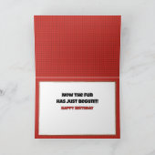 1thバースデーロデオ女性のカーボーイウェスタンロッキングホース カード (内部)