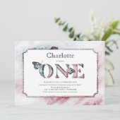 1thバースデー素朴テラコッタグレーパーティー 招待状 (スタンド正面)