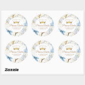 1th誕生日おとぎ話プリンセスガーリー誕生日 ラウンドシール (シート)