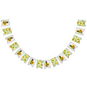 1th誕生日ひまわり&ウッド素朴パーティーデコール バンティングフラッグ (全)