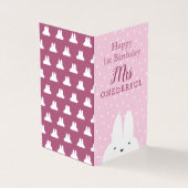 1th誕生日ウィンターピンクバニー&スノーフレーク写真 (外部)