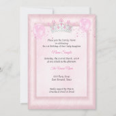 1th誕生日ガールズバルーンピンク写真 招待状 (裏面)