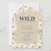 1th誕生日デイジーワイルド&オネダーフルテラコッタ 招待状 (正面)