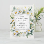 1th誕生日バプテスマデイジーの花 招待状 (スタンド正面)