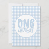 1th誕生日パーティーかわいいオネダーフルパステルブルー 招待状 (裏面)