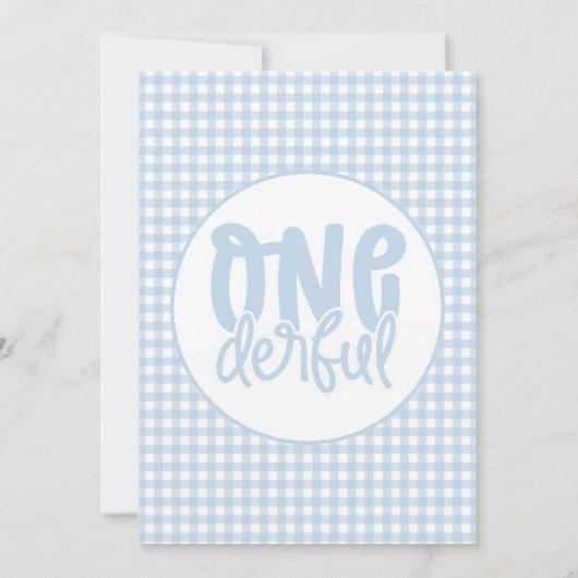 1th誕生日パーティーかわいいオネダーフルパステルブルー 招待状 (裏面)