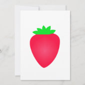 1th誕生日パーティーストロベリーレッドホワイトカスタム 招待状 (裏面)